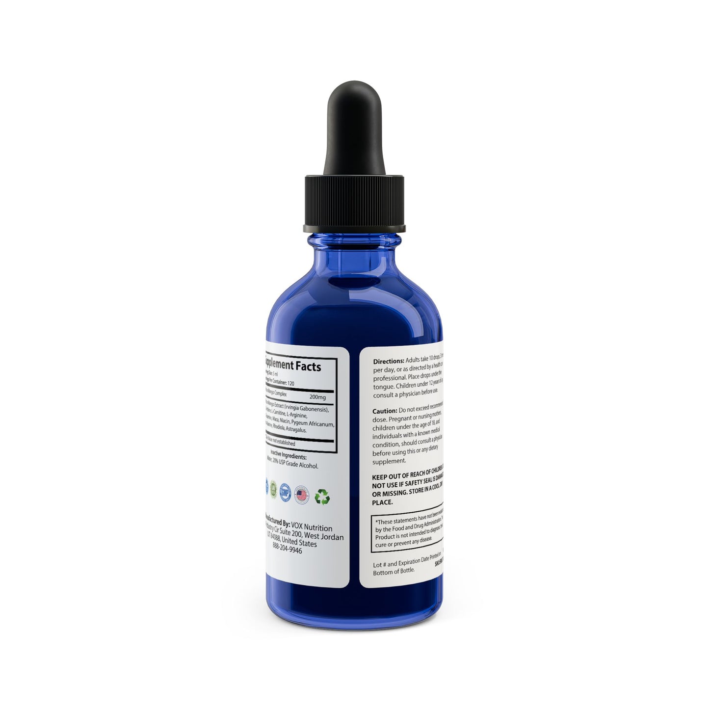 VEGANIQ African Mango Drops Supplement (60ml, 2fl.oz)
